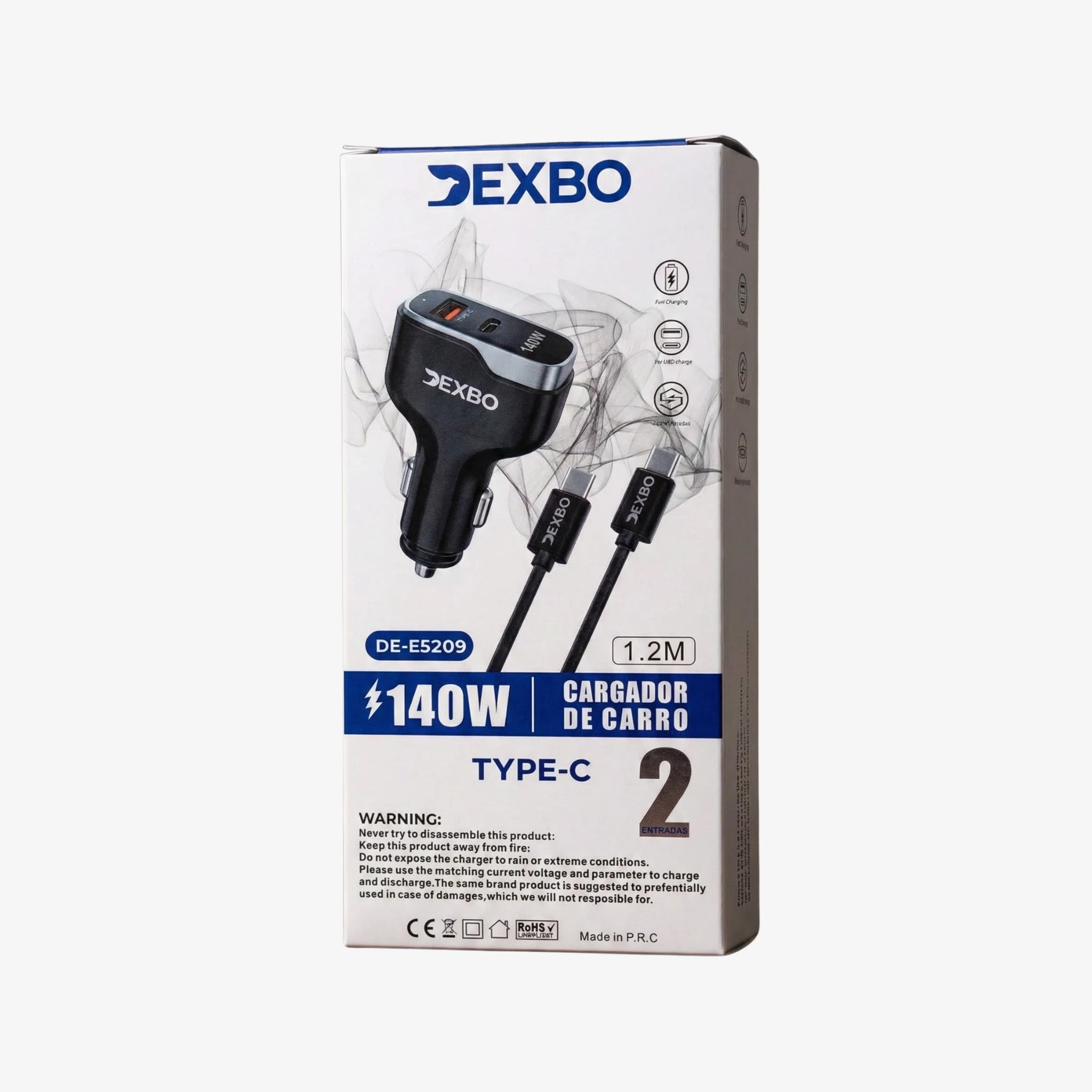 Cargador de Auto Dexbo tipo C