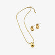 Set de Collar y Aretes Gota Minimalista Estilo Chunky