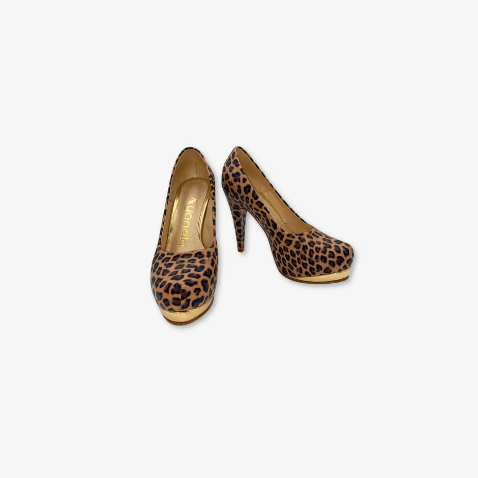 Tacones con Plataforma para Mujer con Diseño Animal Print