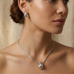Set de Collar y Aretes Gota Minimalista Estilo Chunky