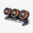Ventilador Triple Bossney 360° 12V para Auto y Mototaxi