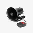 Sirena para Auto de 7 Tonos con Megáfono – Sistema de Perifoneo 100W y Micrófono PA