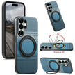 Case Diseño Fibra con Parante Giratorio S25 FE (Magsafe) | Azul