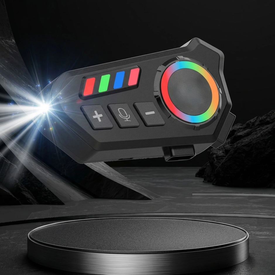 Audífono para Casco con Iluminación 40 H RGB Bluetooth 6.0 y Sonido HD | BOSSNEY