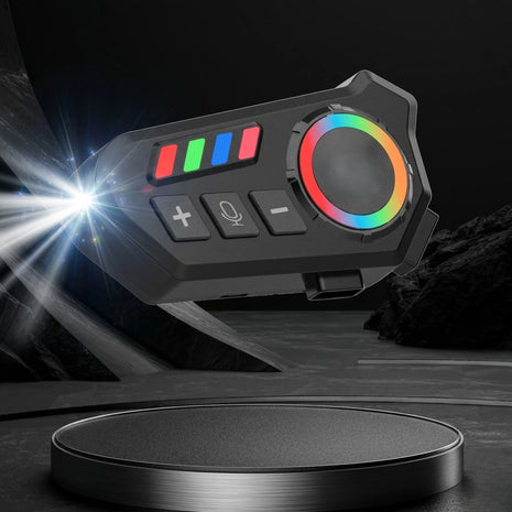 Audífono para Casco con Iluminación 40 H RGB Bluetooth 6.0 y Sonido HD | BOSSNEY