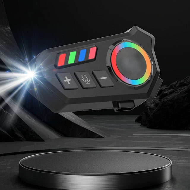 Audífono para Casco con Iluminación 40 H RGB Bluetooth 6.0 y Sonido HD | BOSSNEY
