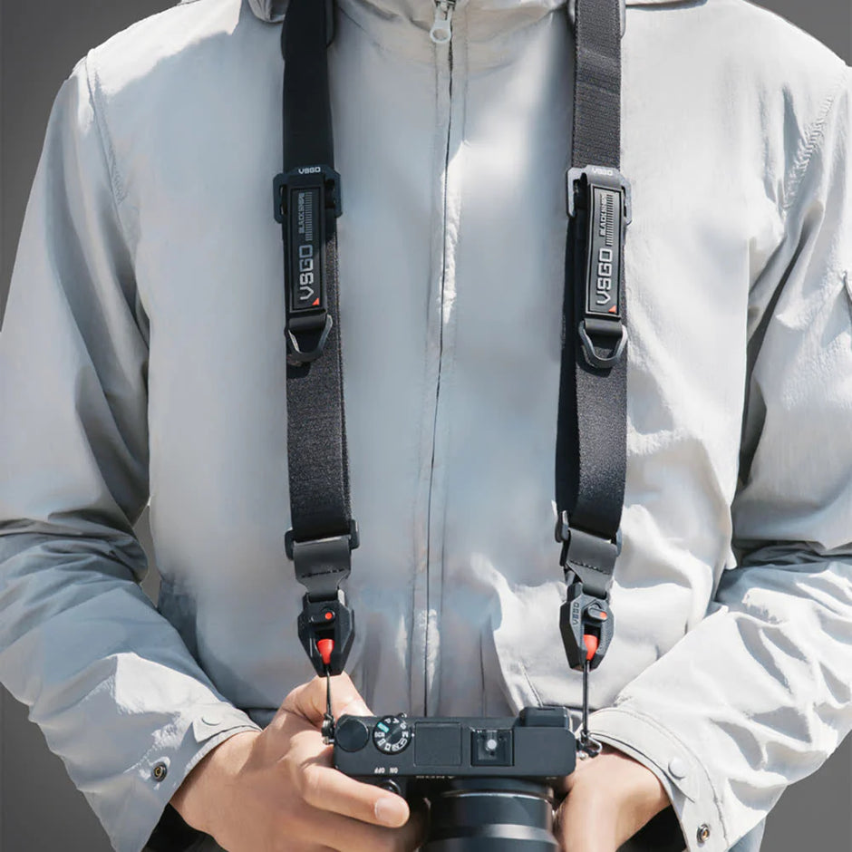 Correa para Cámara VSGO Black Snipe Pro con Anclaje Rápido | NEGRO