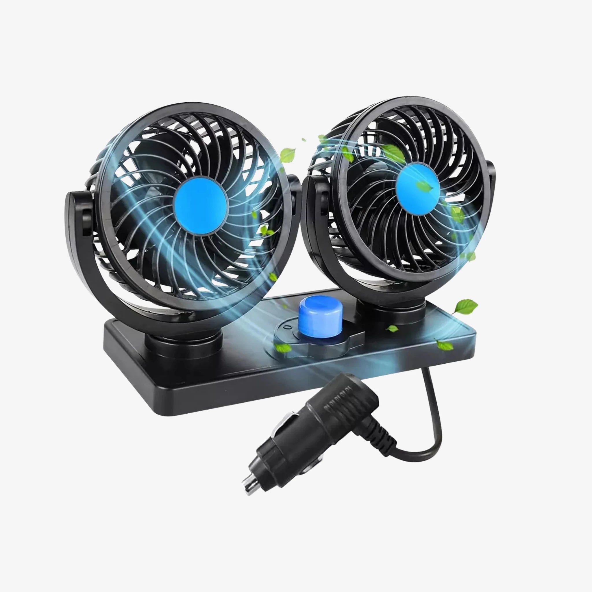 Ventilador Doble  360 Grados Para Auto y Mototaxi 12v