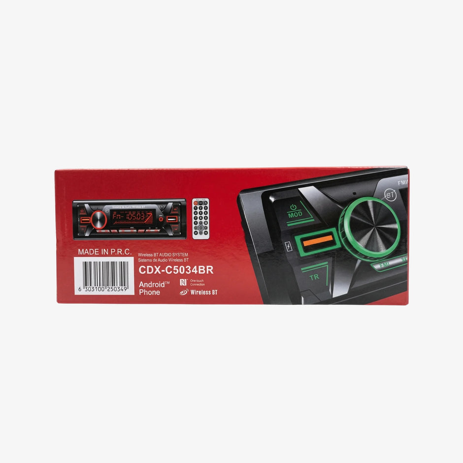Autoradio BOSSNEY Bluetooth Xbass y Control para Auto y Mototaxi (Panel Desmontable) ( RGB Luces 7 colores)