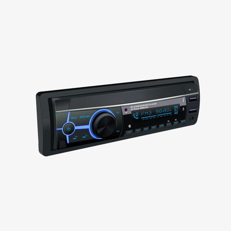 Autoradio BOSSNEY Bluetooth Xbass y Control para Auto y Mototaxi  (Panel Desmontable) ( RGB Luces 7 colores)