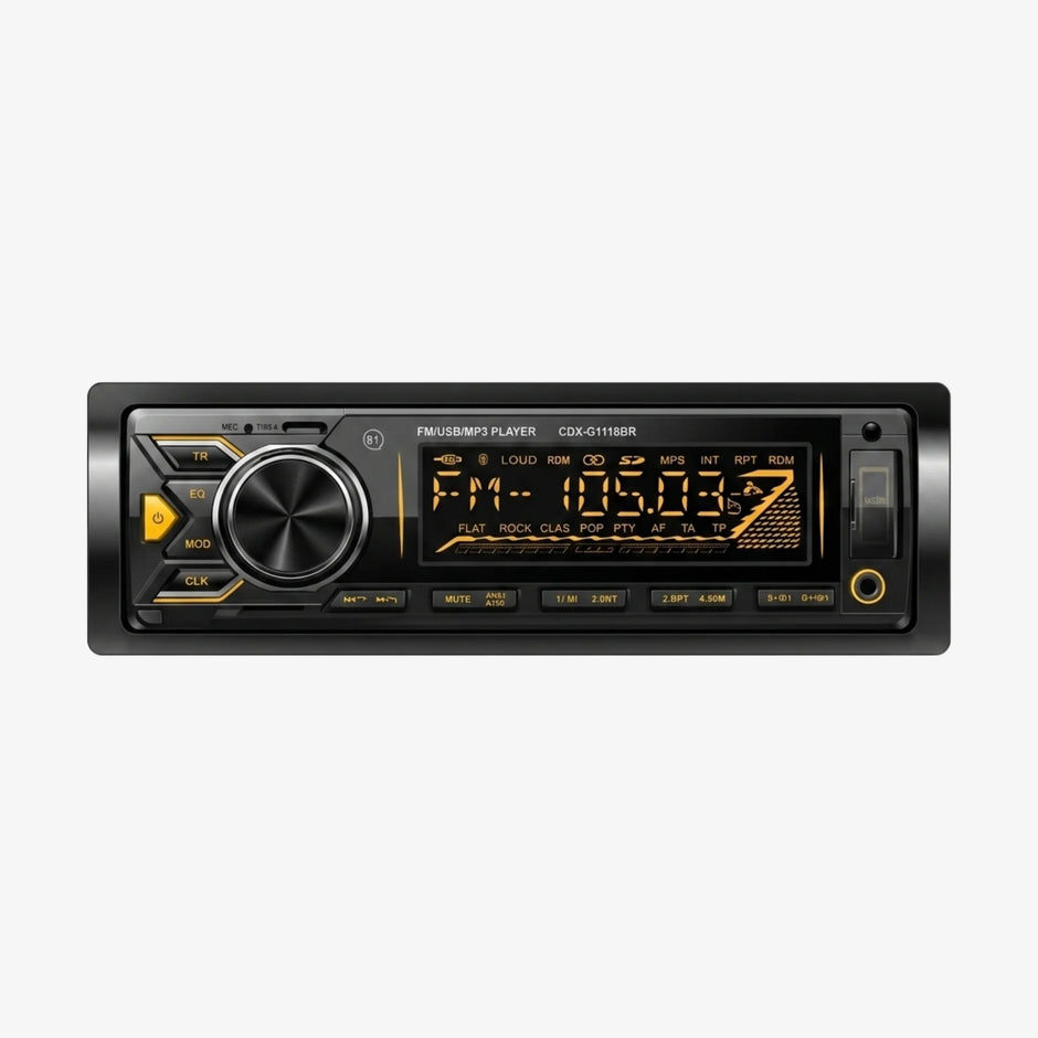 Autoradio para Auto Bossney: Bluetooth, Panel Desmontable, 7 Colores LED
