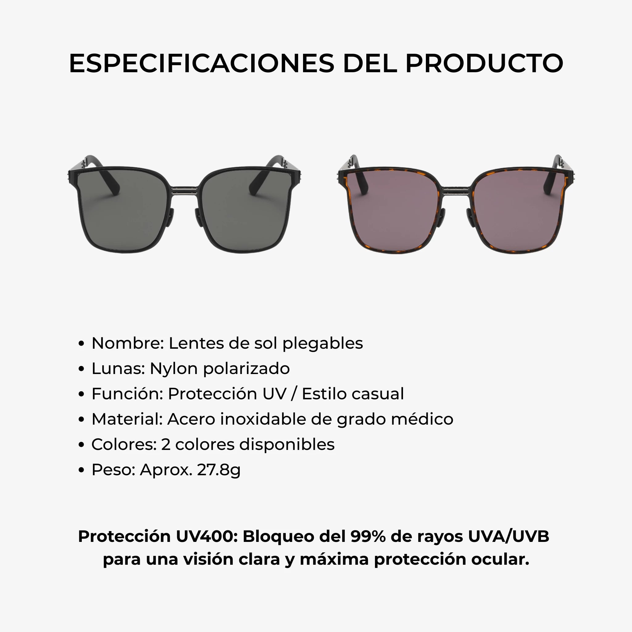 Lentes Plegables Joia Executive Metal