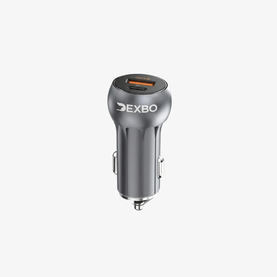 Cigarrera de Auto y Mototaxi DEXBO 10A | Tipo-C + USB con Cable 1.2M