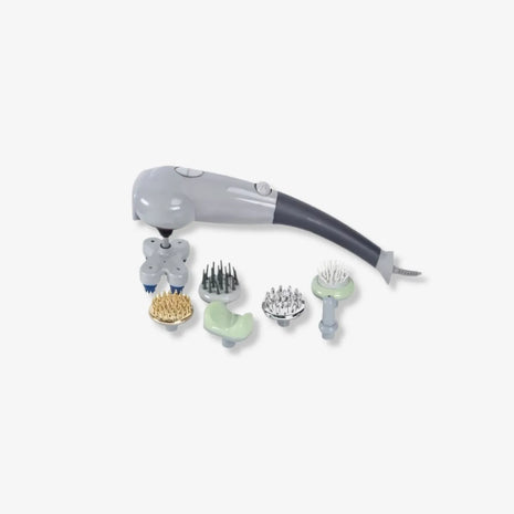 Masajeador eléctrico para cuello, espalda, pierna, martillo de masaje corporal, 7 u 8 cabezales de masaje