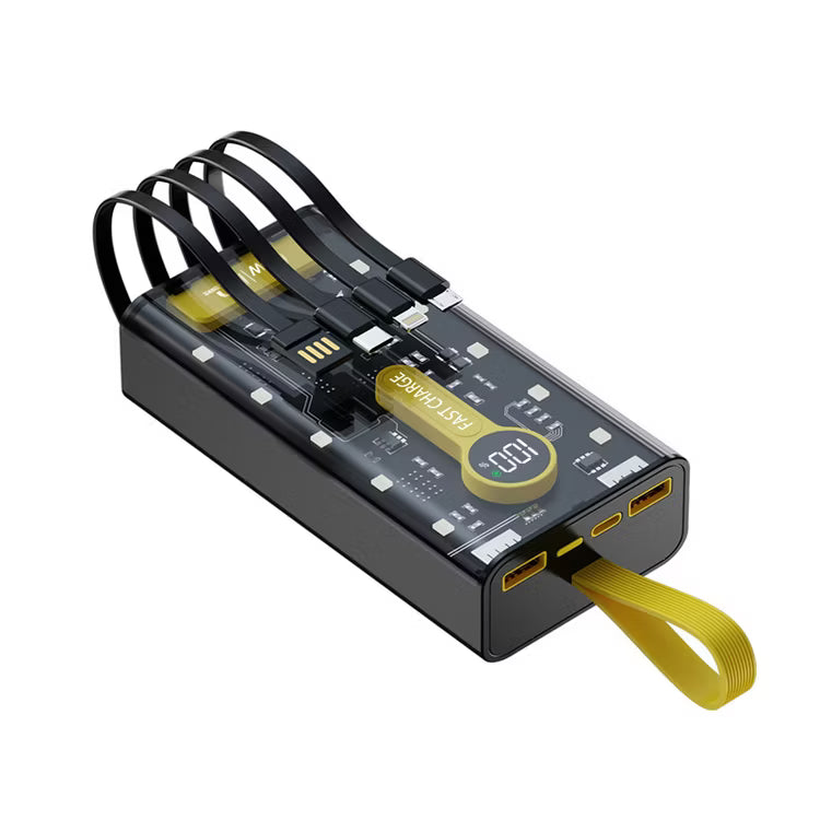Batería Portátil 10000 mAh PD 22.5W Carga Rápida ( 4 cables integrados) ALDEEPO