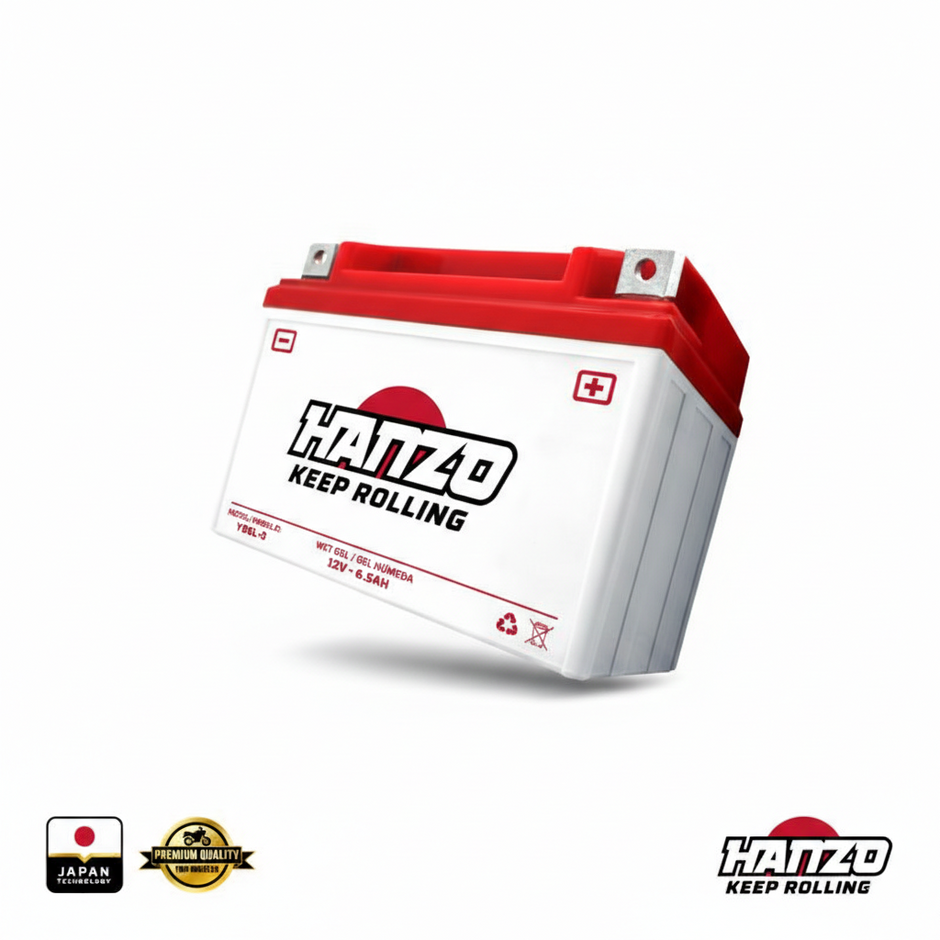 Batería Hanzo 12V para Moto y Mototaxi (Arranque Seguro)