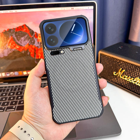 Case Carbono Camshield Xiaomi 17 Pro Max | Gris Plateado