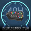 Audifono Casco Moto K06a Bluetooth 6.0 Ruido HD 40h Bateria | HELMET