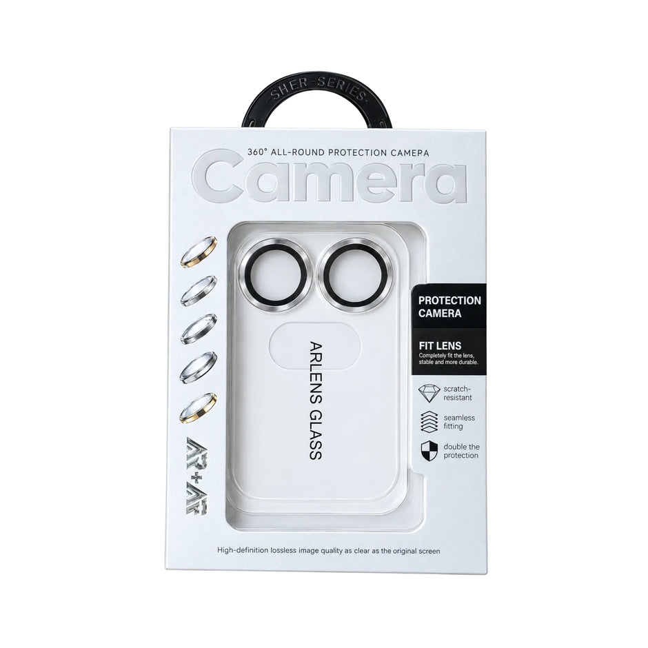 Protector de Lente de Camara honor 600 | Marco Plateado