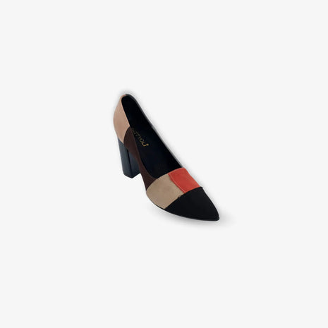 Tacones Multicolor de Gamuza para Mujer