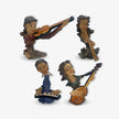 Juego de banda con instrumentos 4  de resina vintage años 90