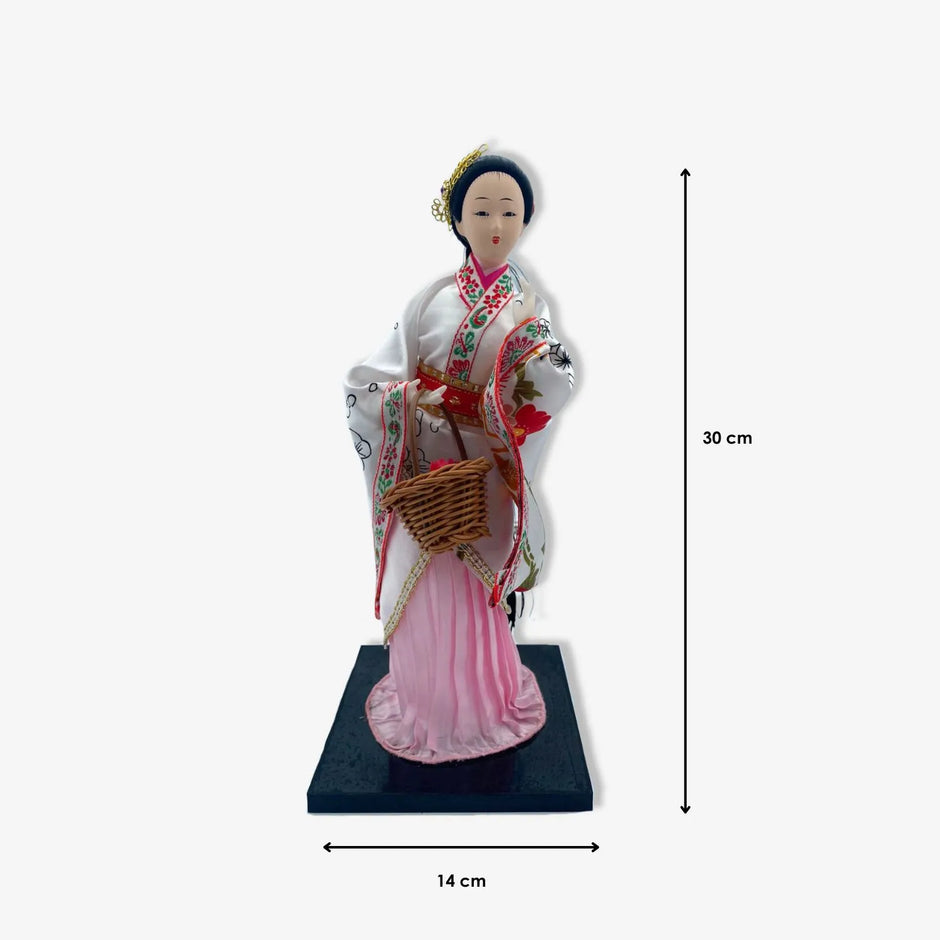 Adorno Figura Muñeca de Seda Tradicional  de Traje Antiguo Chino