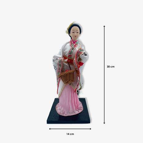 Adorno Figura Muñeca de Seda Tradicional  de Traje Antiguo Chino