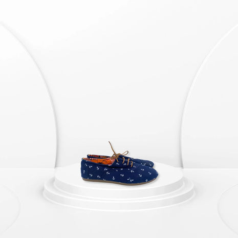 Zapatillas Casual de moda Azul marino Estampado de ancla