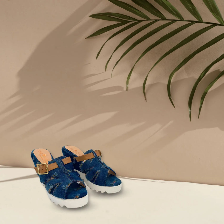 Sandalía con hebilla para mujer, sandalias con cuña, a la moda, uso diario, verano,