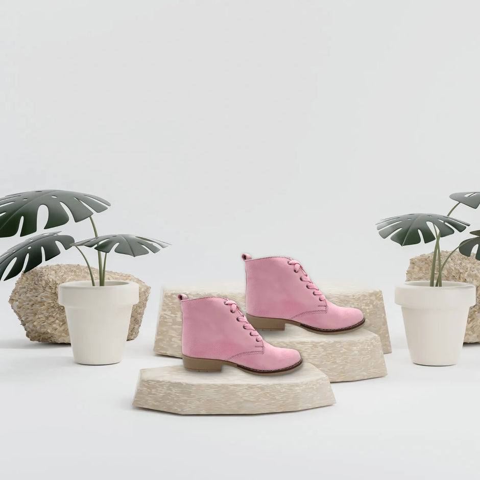 Botines Con Pasador de Gamuza para Mujer