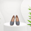Tacones para mujer de noche brillante  Color Blanco con detalles Negros