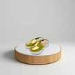 Zapatos Mocasin con plataforma verde y amarillo