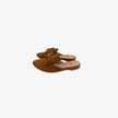 Sandalias planas para mujer, puntiagudas con lazo  color Camello