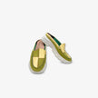 Zapatos Mocasin con plataforma verde y amarillo