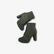 Botines de Tacón con Cordones para Mujer