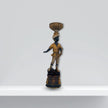 Figura Decorativa de Estilo Oriental, Escultura de Resina Pintada a Mano