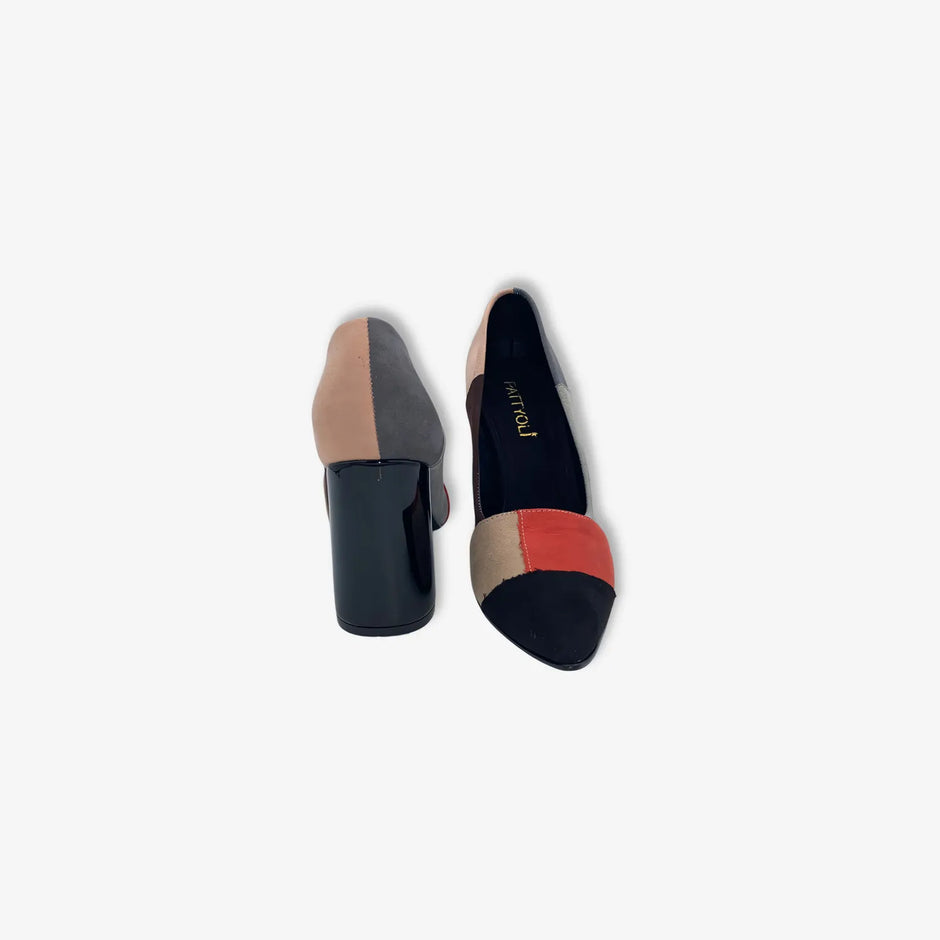 Tacones Multicolor de Gamuza para Mujer