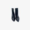Botines negros para mujer charol punta afilada