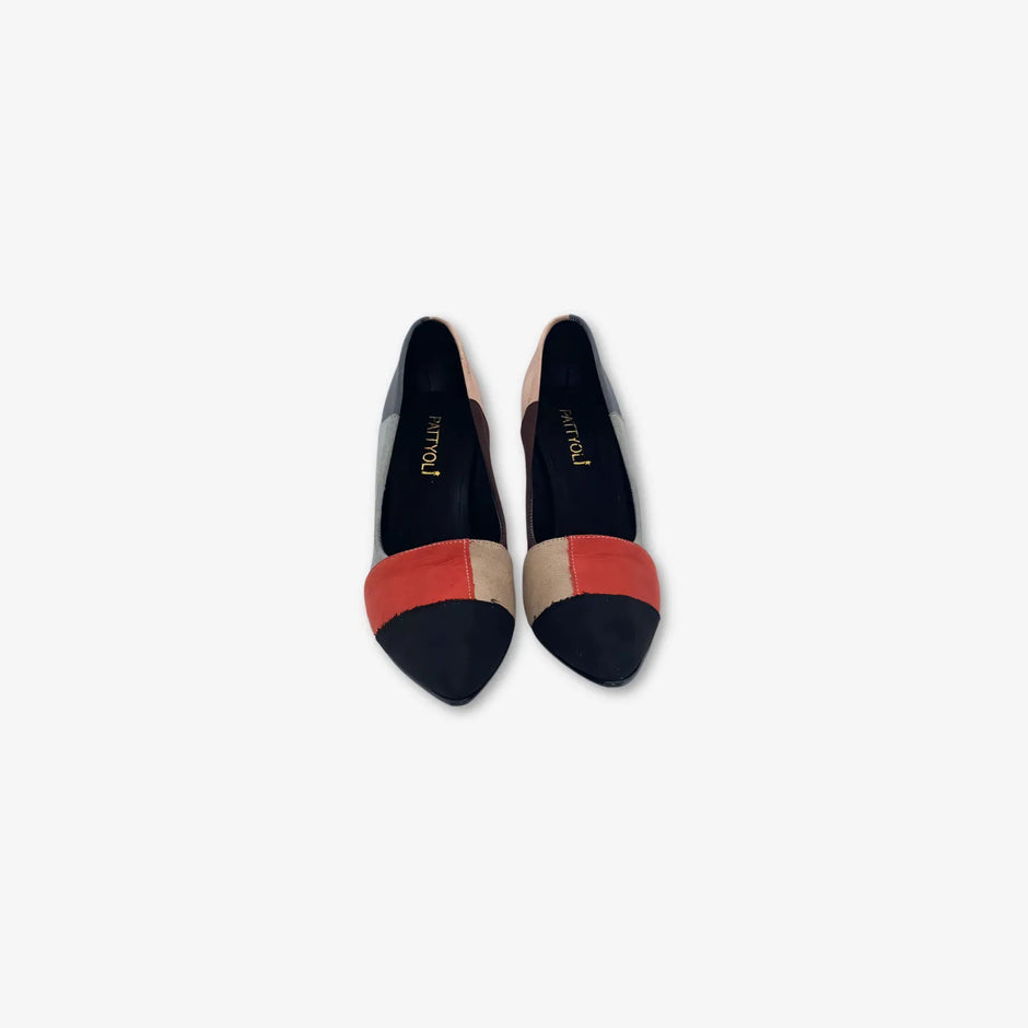 Tacones Multicolor de Gamuza para Mujer