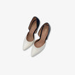 Tacones charoles para mujer doble color en blanco y negro