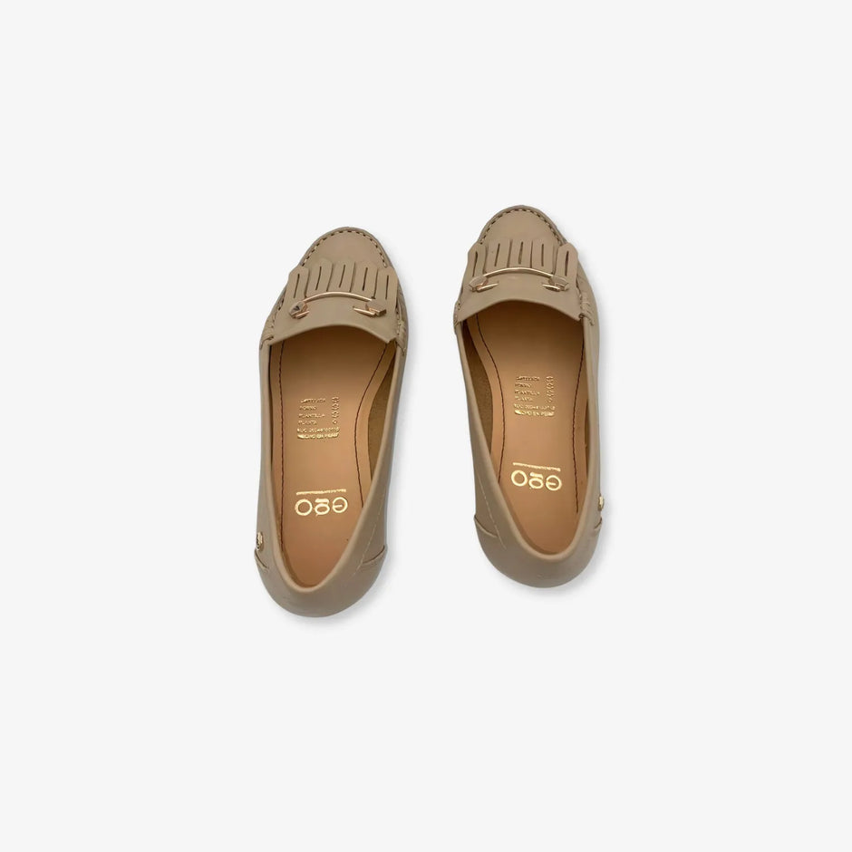 Zapatos Mocasin con detalles color Beige