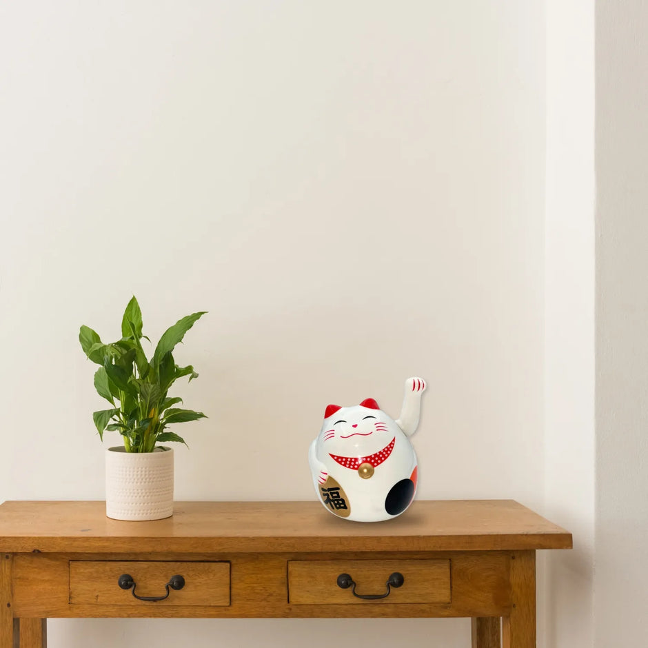 Gato de la Suerte Maneki Neko de Plástico