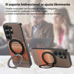Case Diseño Fibra con Parante Giratorio A57 (Magsafe) | Marron