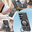 Case Diseño Fibra con Parante Giratorio A17 (Magsafe) | Negro
