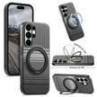 Case Diseño Fibra con Parante Giratorio A17 (Magsafe) | Negro