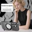 Case Diseño Fibra con Parante Giratorio A17 (Magsafe) | Negro