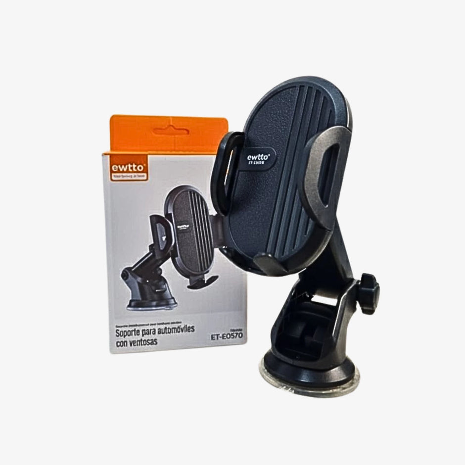 Soporte Ewtto Texturizado Lineal 360° Ventosa para Auto y Mototaxi