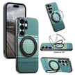 Case Diseño Fibra con Parante Giratorio A56 5G (Magsafe) | Verde