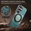 Case Diseño Fibra con Parante Giratorio A56 5G (Magsafe) | Verde