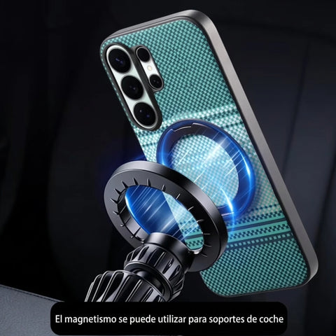 Case Diseño Fibra con Parante Giratorio A17 (Magsafe) | Verde
